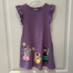 Mini Boden Springtime 100% Cotton Jersey Dress with Pockets